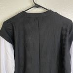 Azul by Moussy Long Sleeve Shirt Black Waffle White Layered Womens Size Medium Photo 8