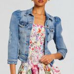 Retrofete Ada Puffed Shoulder Denim Jacket XS Blue Photo 0