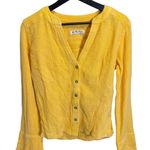 We The Free NWT Free People Day Dreamer Double Cloth Button Front Blouse Size XS Photo 2