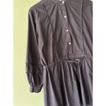 Emerson Fry India Shirtdress XS Black Organic Cotton Dress Boho Quiet Luxury Photo 4