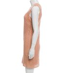 Theory Peach Crochet Knit Lined Sleeveless Knee Length Dress Size Medium Photo 3