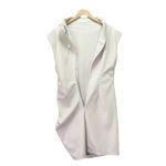 Anthropologie NWT  Maya Faux Leather Mini Dress Size 12 Cream Cowl Neck Ruched Photo 2