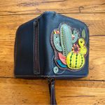 Chala Cactus Navy Zip Around Wallet Wristlet NWOT Photo 7