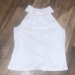 Sail To Sable  SLEEVELESS COWL NECK BUTTON BACK preppy white classic boho spring Photo 1