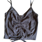 Abound  Nordstrom NWT black ribbed gathered strapless crop small Photo 0