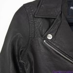 Madewell NEW  washed Leather Motorcycle‎ Jacket, size S Photo 5