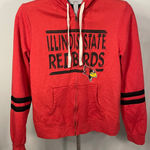 Russell Athletic Illinois State Redbirds NCAA Full Zip Hoodie Black‎ Striped Sleeves Large Photo 0