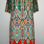 Eliza J  Shift Dress Womens Size 4 Bold Boho Colorful Maximalist Abstract Party Photo 0
