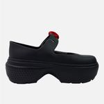 Crocs New  Stomp Rosette Mary Jane Black + Red Rose Platform Gothic Women's Sz 9 Photo 10