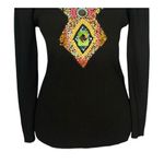 Berek Top Size Large Black Beads Embellished Ribbed Artsy Bling Jewel Stones Photo 4