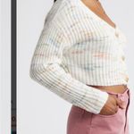 BP . Ivory Multi Space Dye Cardigan Photo 1