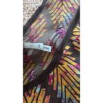 Blu Pepper Sheer Boho Blouse Top S Multicolor Chevron Long Sleeve Lightweight Photo 2