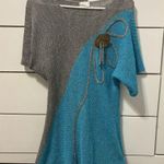 Vintage Zoja Knit Sweater Dress Cover Up Blue Size M Photo 1