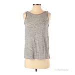 Theory Gray Linen Sleeveless Top Tank Low Back Layering Marled Insar XS New Photo 2