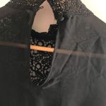 Hinge Black crochet sheer  Blouse size M Photo 3