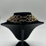 Kenneth Jay Lane Goldtone Large Double Links Chain Necklace In Box Gold Photo 2