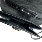 Furla Vintage Shoulder Bag Purse PVC Vinyl Silver Buckle Black Photo 7