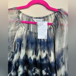 Misook NWT Exclusively  Chiffon Boho Tie Dye Balloon Sleeve SAMPLE Blouse XS Photo 4