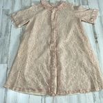 Vintage Odette Barsa Lace Robe Pink Size M Photo 0