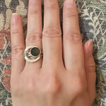 Elegant Black and Silver Women's Ring Photo 0