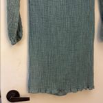 Maven West  Green Ribbed Tie Front Mini Dress Photo 2