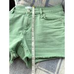 Loft  Denim Shorts Raw Hem Green Casual Everyday Size 4‎ Photo 5