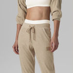Alo Yoga ALO Muse Sweatpants, Gravel Heather (Tan), Size S Photo 0