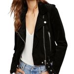 BLANK NYC NWT Cropped Suede Moto Jacket Black Size S Photo 0