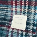 Black Grey Blue Red Plaid Fringed Scarf Photo 2