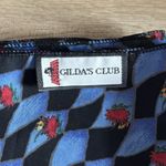 Gildas Club Scarf Square Blue Red Floral Abstract Print Head Wrap Neck 35"x35" Photo 2