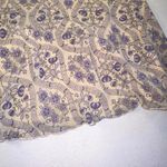 Oscar de la Renta • Cream Purple Floral Skirt Lined Sexy Iconic Y2K 90s Size 16 Photo 1
