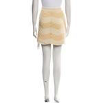 Reformation  Cream Beige Chevron Knit Mini Skirt XL Photo 1