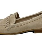Joie  Suede New Leather Braided Trim Loafers Flats Minimalist Comfort Tan Size 7 Photo 2