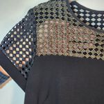 Banana Republic  Black Shift Cocktail Dress Size 12 Black Mini Dress Photo 3