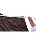 Christopher & Banks Long Flowy Stretchy Chocolate Brown Pleated Maxi Elastic Waist Skirt Size M Boho Photo 5