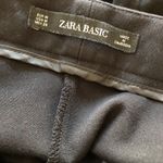 ZARA  black cropped pants with lace hem sz medium Photo 6