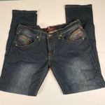 Baby Phat Y2K  Jeans Size 15‎ Rainbow Pocket Flap Embroidered Bootcut Denim Photo 0