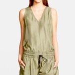 Rag and Bone  Elsa 100% Silk Sleeveless Green Romper Elastic Waist 0 Photo 0