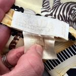 ESCADA VTG Vintage Margaretha Ley Silk Safari Animal Button Blouse 6 Photo 5