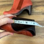 Anthropologie Schuler & Sons Philadelphia Leather Clog Ankle Bootie Heels Orange Photo 11