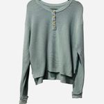 The Normal Brand Helen Henley Wide Leg Pants Thermal Sweater Set Sea Blue XS / S Photo 4