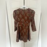 Majorelle Revolve Violeta Mini Dress Arabian Copper Gold Floral Long Sleeve XS Photo 8