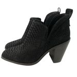 Jeffrey Campbell Rosee Bootie Black Suede Leather Stacked Heel Bootie Women's 10 Photo 3