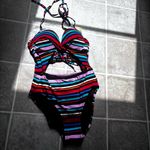 Sundance  Multicolor Striped One Piece Swimsuit Photo 3