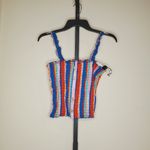 Liberty Love Multi Color Striped Accordion Crop Photo 10