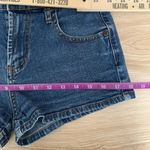 L.E.I Juniors 3 Low Rise Shortie Shorts Denim Medium Wash Y2K 2000s Baddie Photo 7