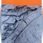 J.Crew  Cotton Lucca Chambray Tiered Ruffle Mini Skirt Neon Waistband Size XS Photo 3