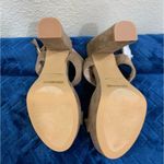 Glaze ❤Z01- - faux suede nuede open toe heels size 7 Photo 3