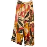 Anthropologie Geisha Designs Luxury Linen Palm Print Tropical Pants Size XS Photo 2