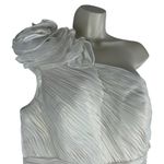 Mac Duggal  Rosette One Shoulder Tea Length Dress White Size 12 Photo 10